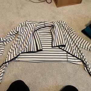 black and white cardigan